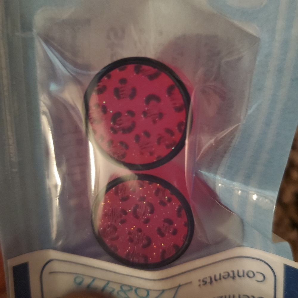 Body Art Forms pink leopard print plugs 5/8"